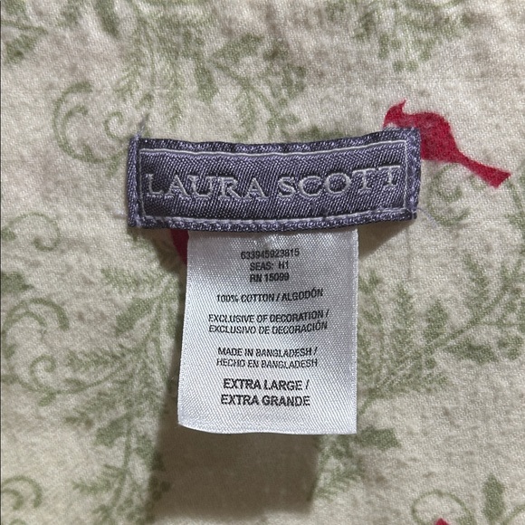 Laura Scott nightgown with Red birds Accent x-large - Picture 2 of 6